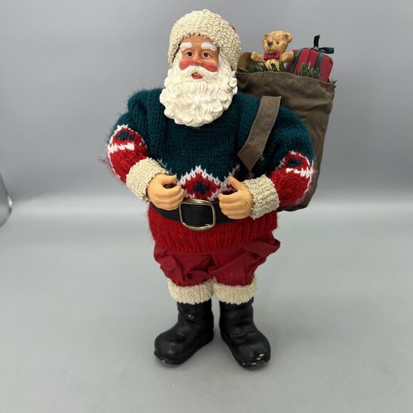 Vintage Santa Collectible World Bazaars Santa with Toy Sack 80525 #6 - Picture 2 of 16
